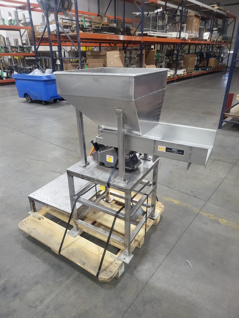 High Performance Packaging Hopper With Eriez Hd Vibratory Feeder