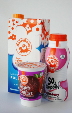 Dairy product packaging for milk and yogurt